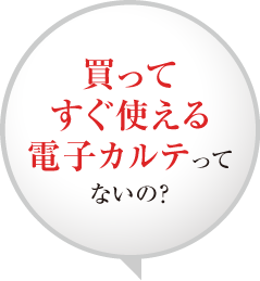 買ってすぐ使える電子カルテってないの？